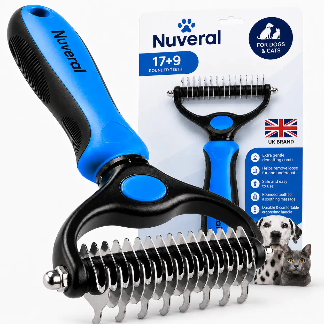 Nuveral™ 2-in-1 Deshedding & Dematting Brush